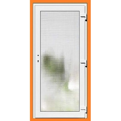 Soft WDS vchodové dvere 3/3 sklo Krizet biele 88x198 cm pravé