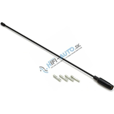 Prút autoantény 41 cm 4 adaptéry