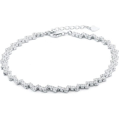 Rafity stříbrný náramek se zirkony B0039-05