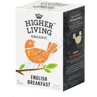 Higher Living čaj English Breakfast BIO 20 x 2,25 g