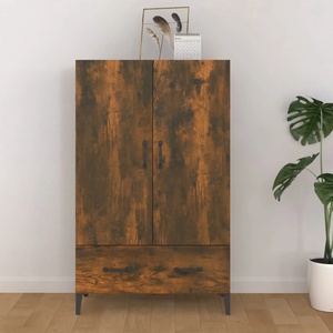vidaXL Висок шкаф, опушен дъб, 70x31x115 см, инженерно дърво (817474)