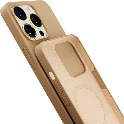 3mk Protection Калъф за Apple iPhone 15 Pro Max, силиконов, 3MK Hardy Case, златист