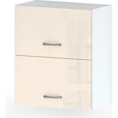 Голд - Аполо Горен кухненски шкаф с 2 клапващи врати Алис g32 60 см крем гланц