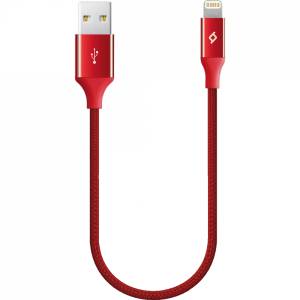 Ttec Кабел ttec AlumiCable Ligthning USB Charge / Data Mini Cable, 30cm - Червен