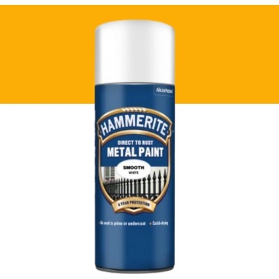Hammerite přímo na rez hladký sprej žlutý 400 ml – Sleviste.cz