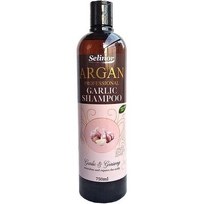 Selinor Шампоан за коса с чесън, арганово масло, витамин B3 и кератин Оригинален, 750мл
