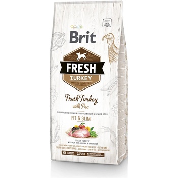 Brit Fresh Пуйка и грах за възрастни кучета Fit & Slim 12кг
