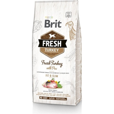 Brit Fresh Пуйка и грах за възрастни кучета Fit & Slim 12кг