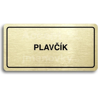 ACCEPT Piktogram PLAVČÍK - zlatá tabulka - černý tisk
