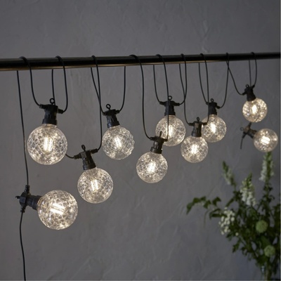STAR TRADING Světelný řetěz Circus Comb – 10 LED žárovek, černá barva, plast