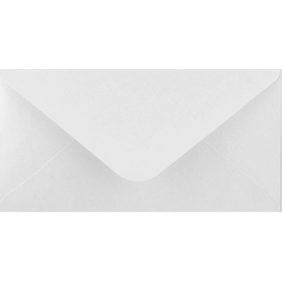 Obálka DL metalická s ražbou Bílá