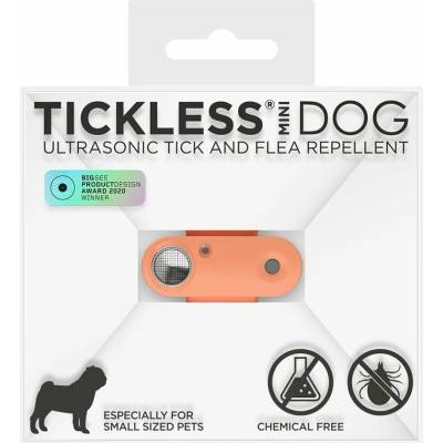Tickless Mini nabíjecí ultrazvukový odpuzovač klíšťat pro menší psy a kočky broskvový 1 ks