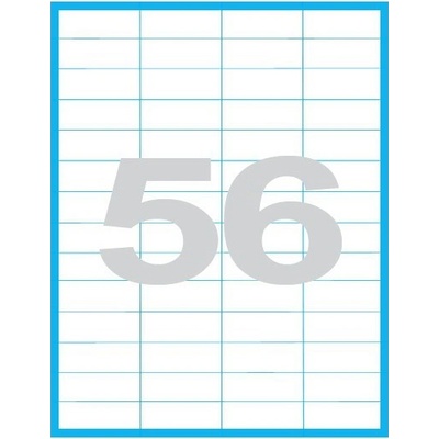 MP print etikety samolepící A4, 52,5x21,2 mm, 56ks/arch, 100 archů, reflexní žluté