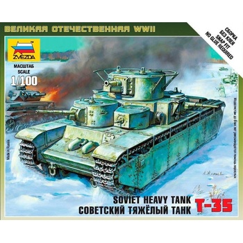 Zvezda Easy Kit Soviet Tank T 35 1:100