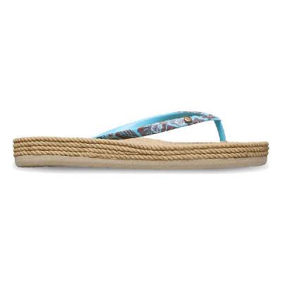 Джапанки Roxy South Beach III flip flops - Blue (Light Blue / Brown)
