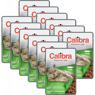 Calibra Cat Sterilised Salmon 12 x 100 g