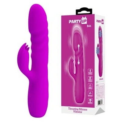 Party Up silikónový vibrátor typ králik nabíjateľný USB Bob