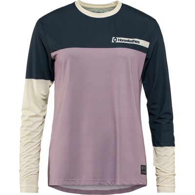 Horsefeathers Дамска фланелка с дълъг ръкав за колоездене Horsefeathers Women's Quantum L/S Bike Jersey Cycling jersey - Indigo / Iris (156-2803-0112)