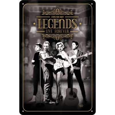 Nostalgic Art Plechová Ceduľa Legends Live Forever
