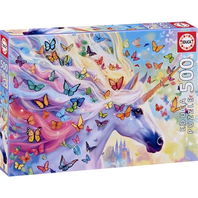 Educa Пъзел Educa от 500 части - Еднорог в цветовете на дъгата (EDU20254)
