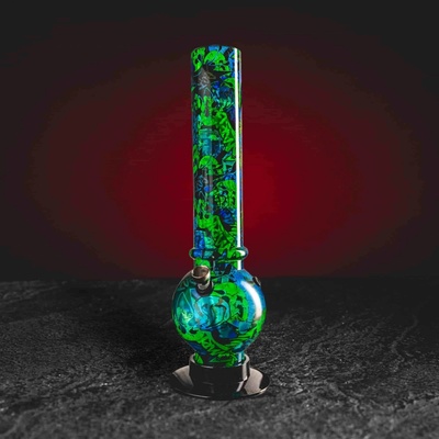 Kratom World Akrylový Bong Graffiti Modrý 32 cm
