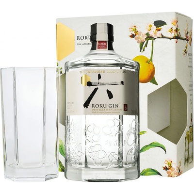 Roku Japanese Craft Gin + 1 sklenice 43% 0,7 l (darčekové balenie 1 pohár)