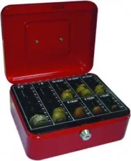 Q-CONNECT Метална каса 20x16x9cm KF03318 червена