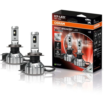 OSRAM LED крушка Osram Smart Night Breaker +330% LED H7, 16 W, 12 V, Блистер, 2 броя (4062172408332) (4062172408332)