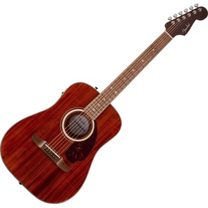 Fender California Deluxe Redondo Jr. E WN Natural Mahogany Електро-акустична китара Дреднаут