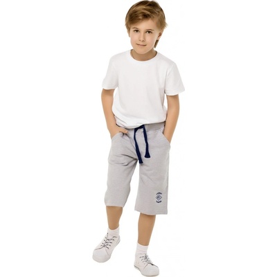 winkiki chlapecké kraťasy WJB91391 světle šedý melír