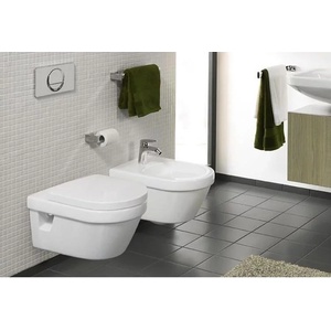 Villeroy & Boch Omnia Architectura DirectFlush комплект за окачена тоалетна чиния с биде и капак с плавно затваряне (5684HR01+54840001)