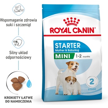Royal Canin Mini Starter Mother & Babydog 1 кг суха храна за бременни и кърмещи кучки и кученца на възраст от 4 до 8 седмици, малки породи