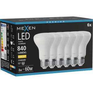 Mexen Nova 6x LED крушка E27, R63, 8W, Топла - 3000K, 840 lm - L104-E27-0830-01x06 (L104-E27-0830-01x06)