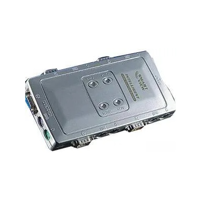 Автоматичен KVM превключвател VALUE 14.99. 3294 : : 1x User към 4x PCs, VGA, Пластмасов, Без захранване, Pocket, LED индикация, 14.99. 3294