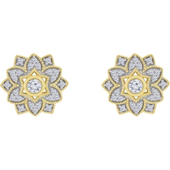 Eppi diamantové náušnice kvety zo zlata Anstey E37299