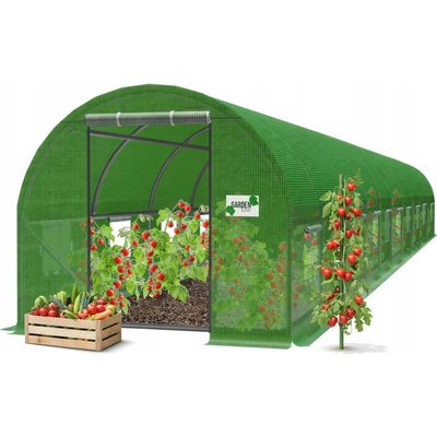 Garden Line ZÁHRADNÍ FÓLIOVÝ TUNEL 10-SEGMENTOVÝ ZELENÝ 10 x 4 x 2 M *8009