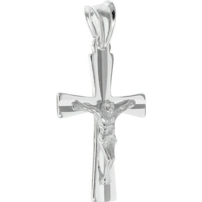 Argento Strieborný prívesok krížik s Ježišom 85549
