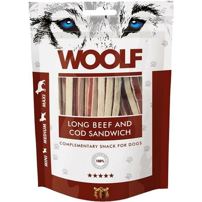 Woolf Soft Long Beef & Cod Sandwich 100 g