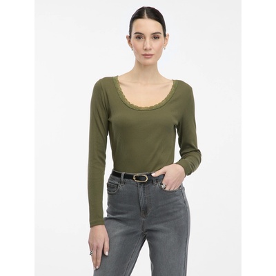 Women's Long Sleeve Khaki T-Shirt ORSAY Women's biela