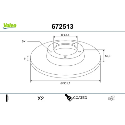 Brzdový kotouč VALEO 672513