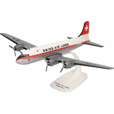Herpa Douglas DC 4 Swiss Air Lines 1950s Colors Snap Fit 1:125
