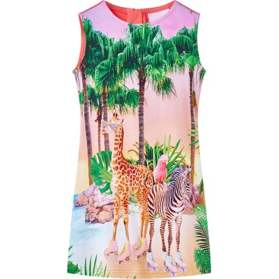 vidaXL Детска рокля, коралова, 128 (14598)