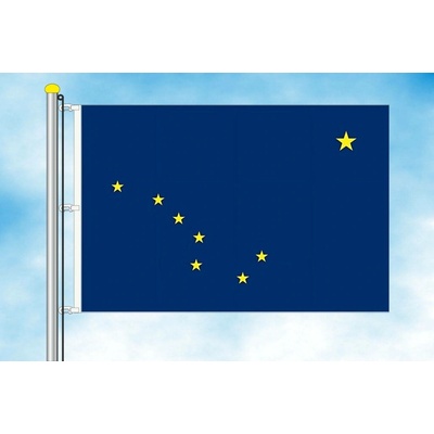 LIBEA, s.r.o. Aljaška vlajka Rozměr: 40×60 cm, Uchycení: Karabiny na stožár