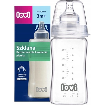 Lovi sklenená dojčenská fľaša 250 ml