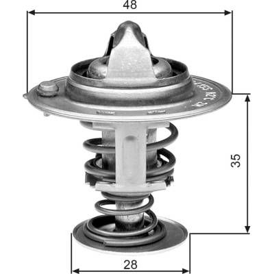 Termostat, chladivo GATES TH30082G1