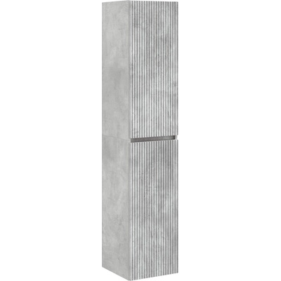 vidaXL Стенно Баня Кабинет Бетонно сиво 33 x 34, 5 x 160 см (890515)