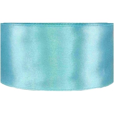 Saténová stuha oboustranná 25m x 38mm azurová