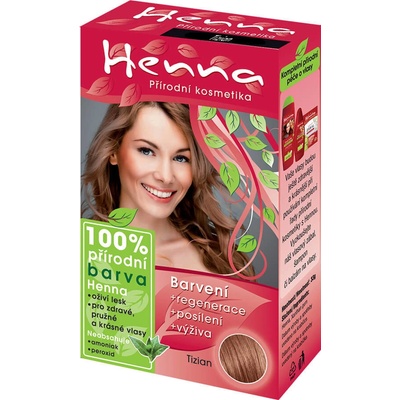 Henna prírodná farba na vlasy Tizián 120 prášková 33 g
