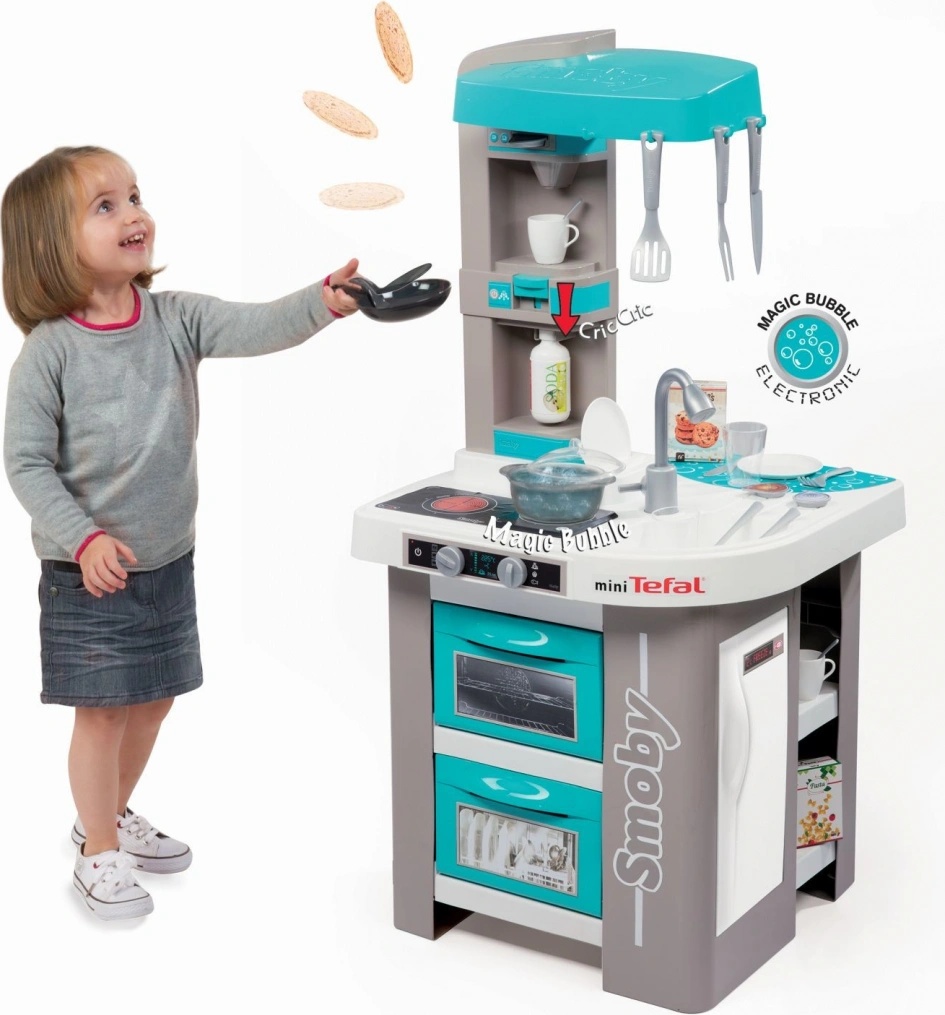 Smoby Kuchyňka Tefal Studio Bubble modro-šedá