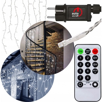 Emos D4CC02 300 LED rampouchy 5 m venkovní i vnitřní studená bílá ovladač programy časovač